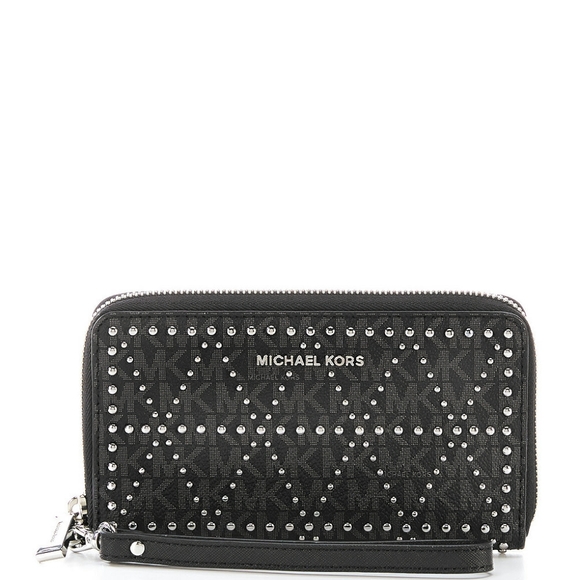 π MICHAEL KORS Studded MK Logo Wallet Wristlet - Picture 3 of 4